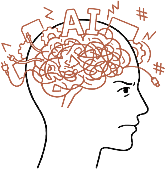A mind overwhelmed by the noise of the AI transition